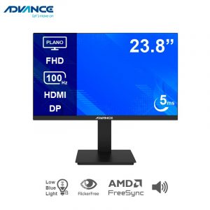 Monitor Plano Advance ADV-2450S, 23.8" FHD IPS, 100 Hz, 5 ms ,HDMI, DP, AUDIO OUT, Parlantes, Negro