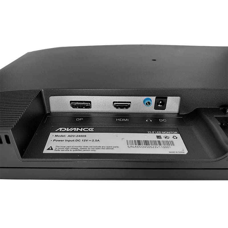 Monitor Plano Advance ADV-2450S, 23.8" FHD IPS, 100 Hz, 5 ms ,HDMI, DP, AUDIO OUT, Parlantes, Negro - Image 5