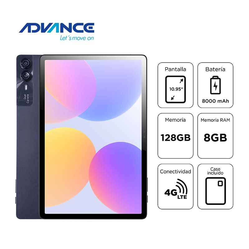 Tablet Advance NovaPad NP6070, 10.95" IPS 1920*1200, 8GB RAM, 128GB, Android 14 , 4G LTE